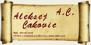 Aleksej Caković vizit kartica